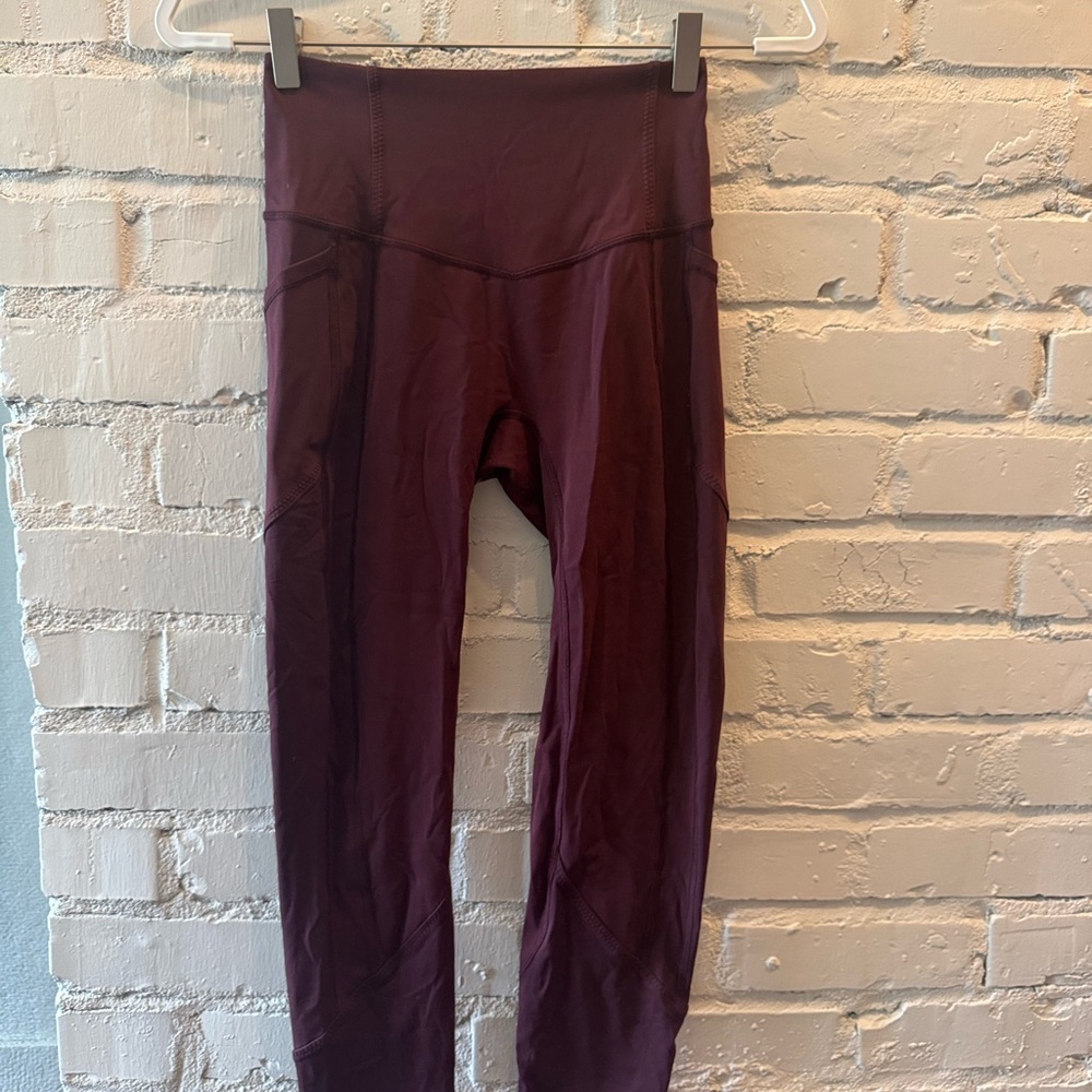 lululemon athletica Burgundy Leggings. Great condition!